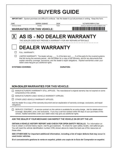 2024 GMC Sierra 3500 HD Denali Ultimate DRW