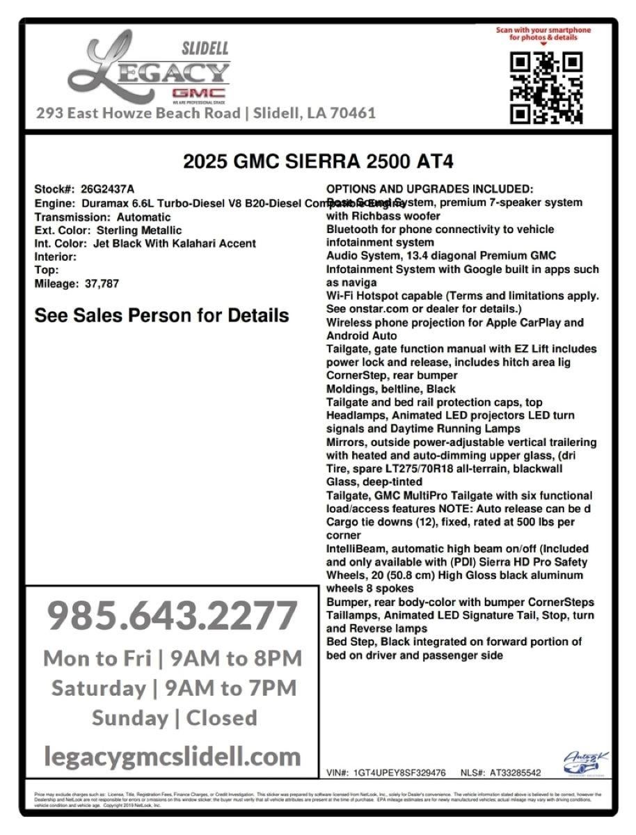 2025 GMC Sierra 2500 HD AT4