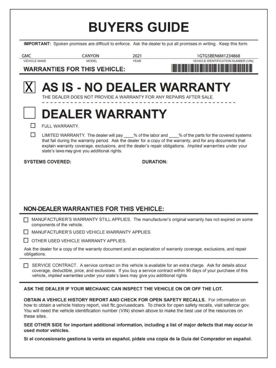 2021 GMC Canyon 2WD Elevation Standard
