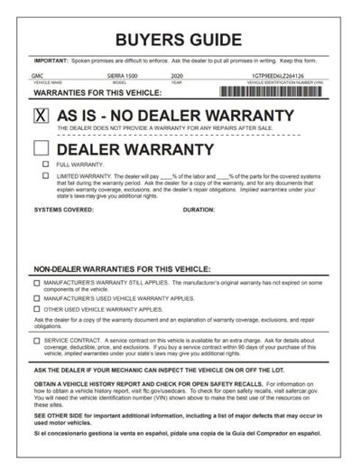 2020 GMC Sierra 1500 AT4