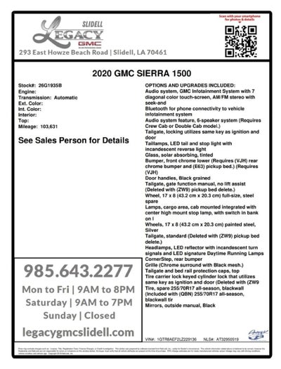 2020 GMC Sierra 1500 Base