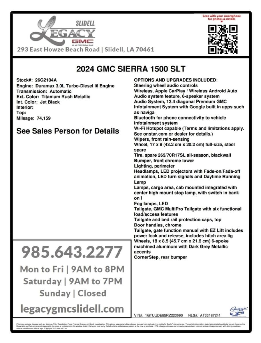 2024 GMC Sierra 1500 SLT