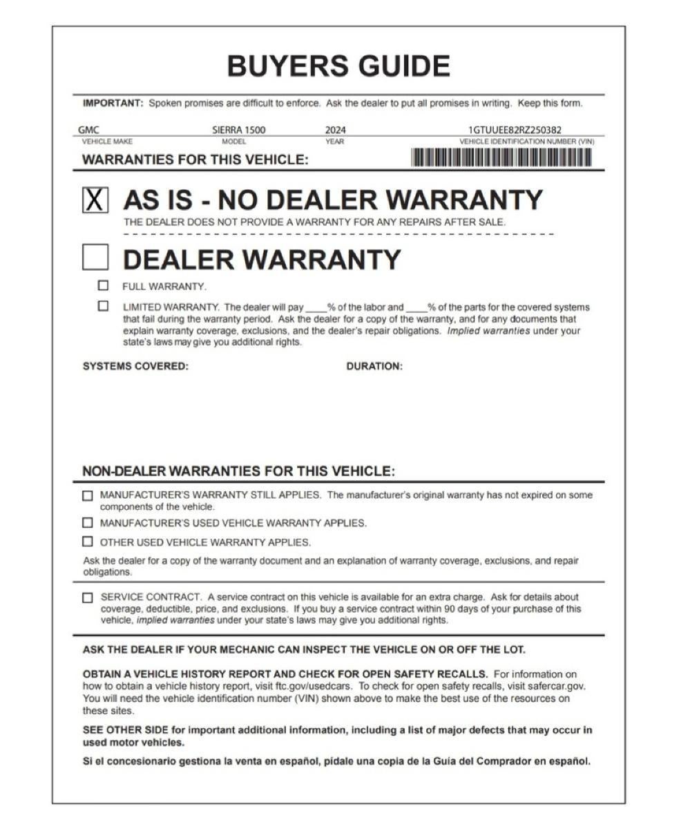 2024 GMC Sierra 1500 AT4