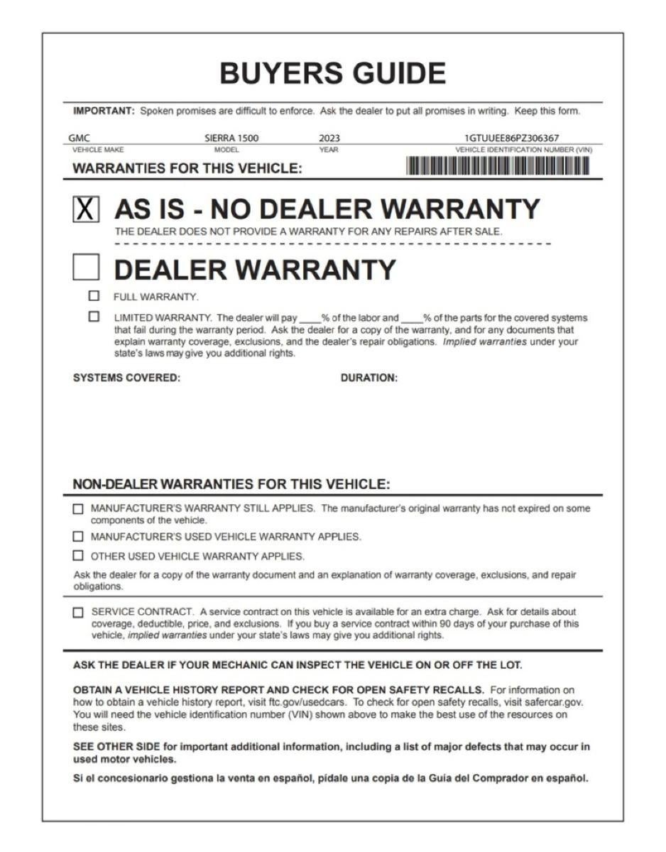 2023 GMC Sierra 1500 AT4