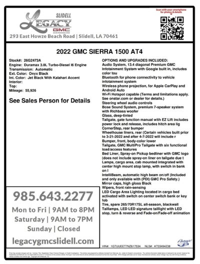 2022 GMC Sierra 1500 AT4