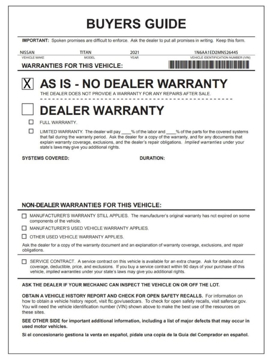 2021 Nissan Titan PRO-4X