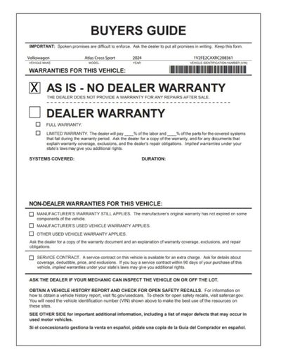 2024 Volkswagen Atlas Cross Sport 2.0T SEL Premium R-Line