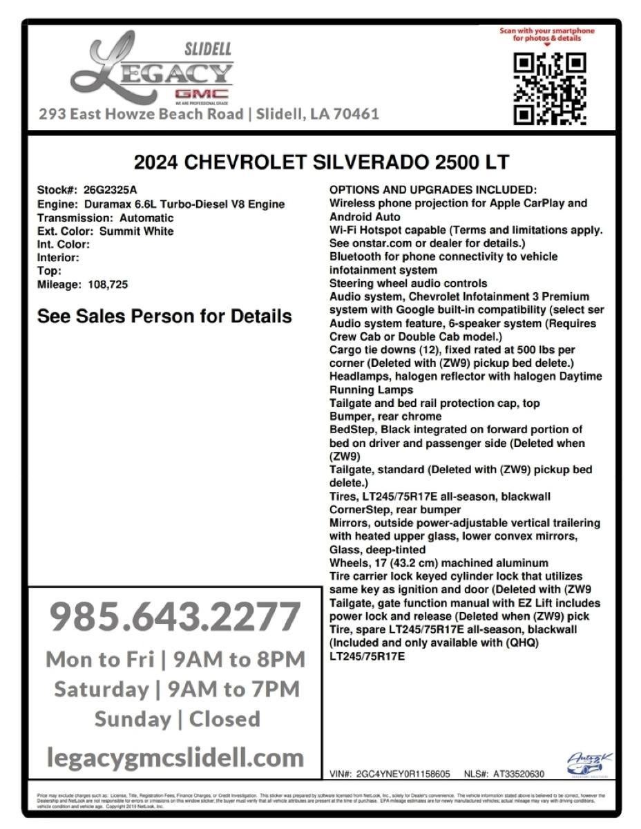 2024 Chevrolet Silverado 2500 HD LT