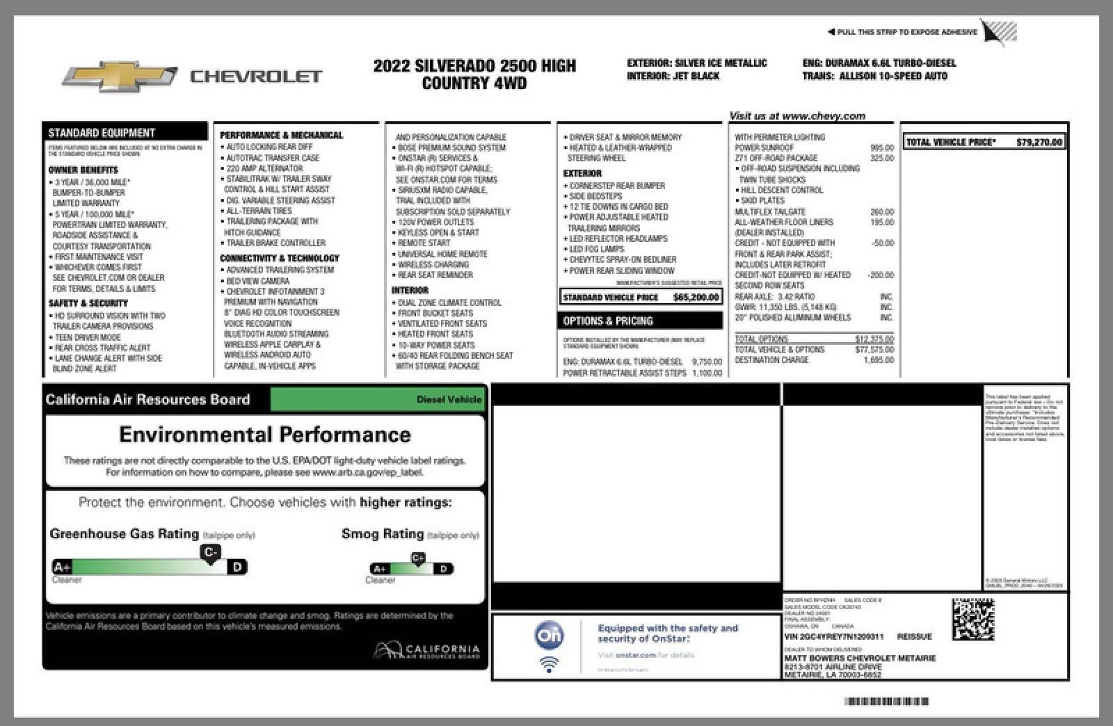2022 Chevrolet Silverado 2500 HD High Country