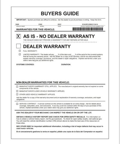 2022 RAM 2500 Limited