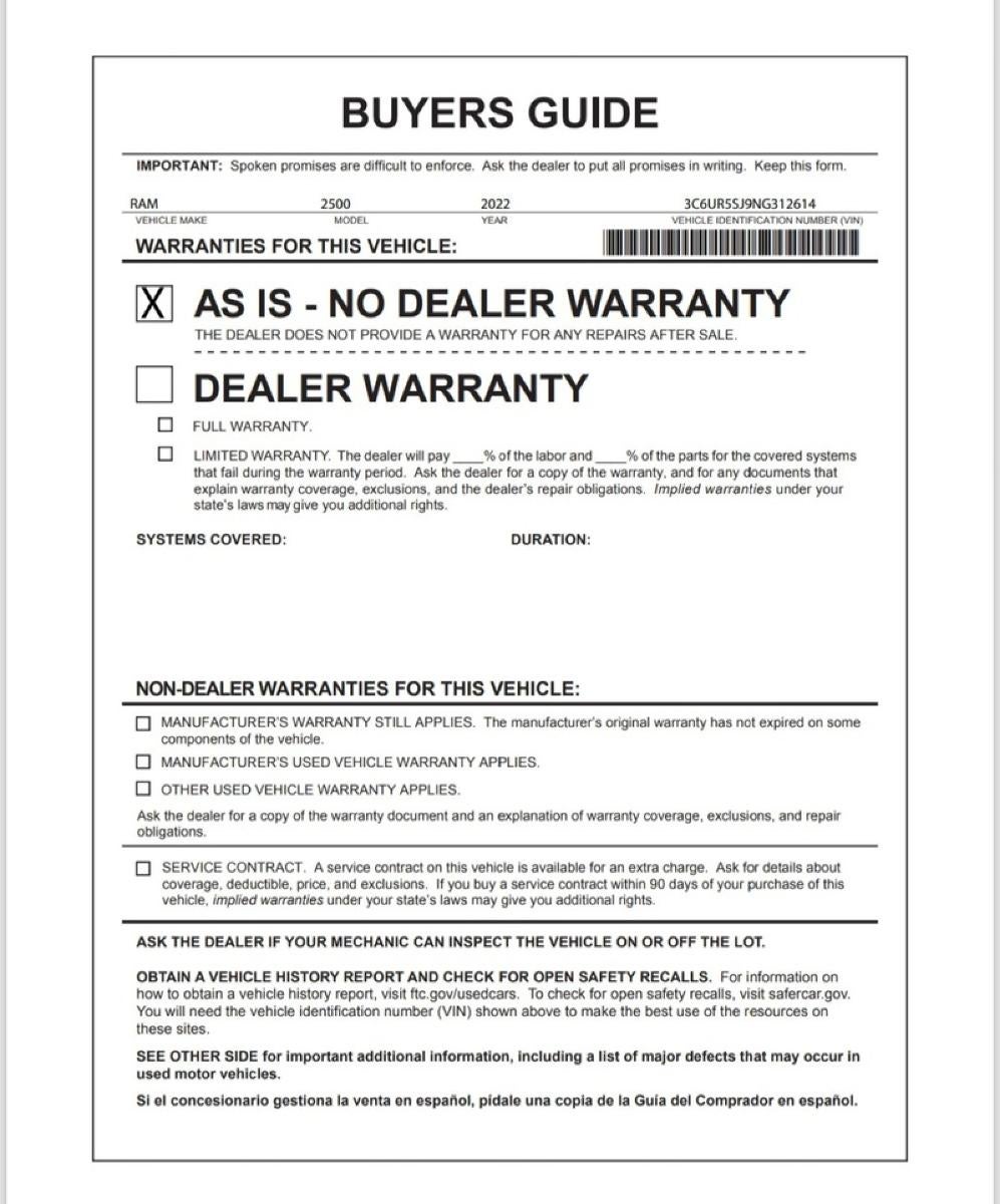 2022 RAM 2500 Limited