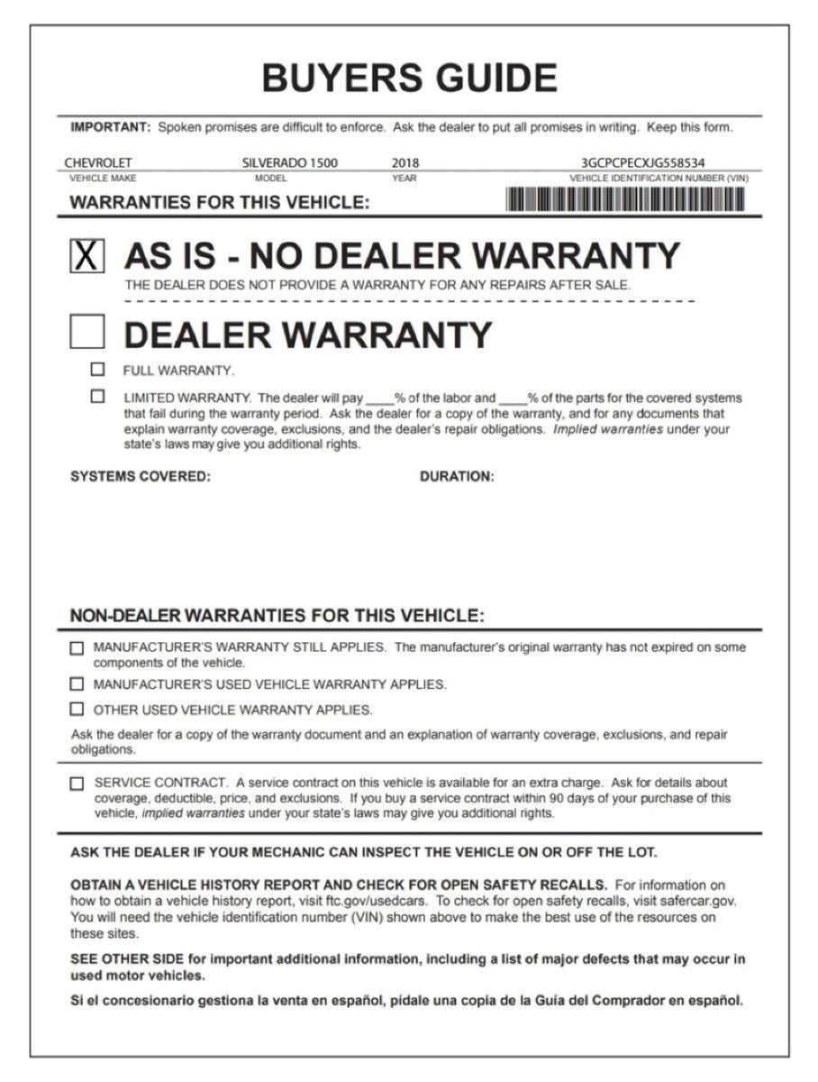 2018 Chevrolet Silverado 1500 Custom Texas Edition