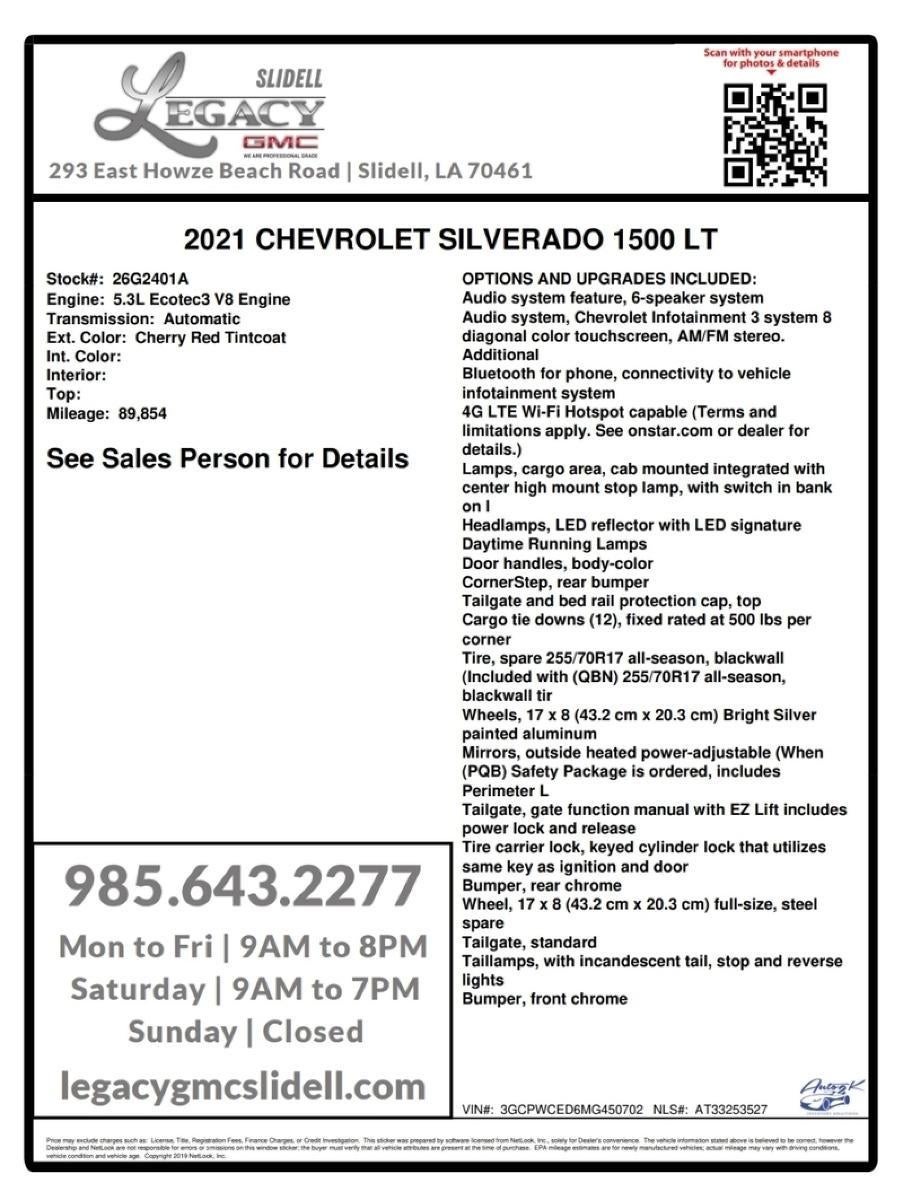 2021 Chevrolet Silverado 1500 LT All Star Edition