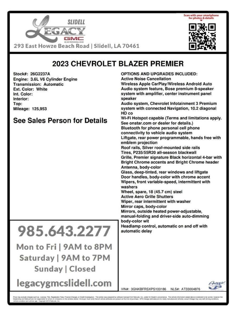 2023 Chevrolet Blazer Premier