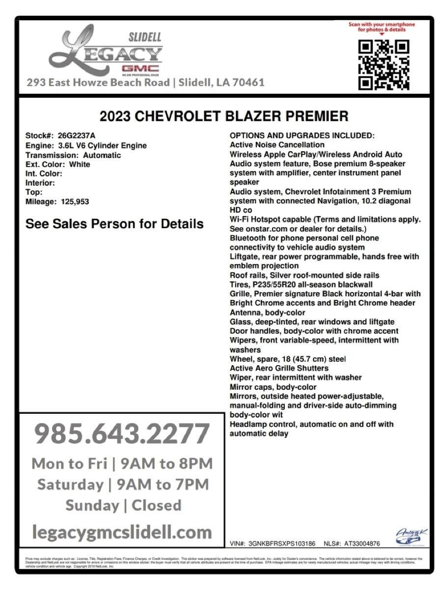 2023 Chevrolet Blazer Premier