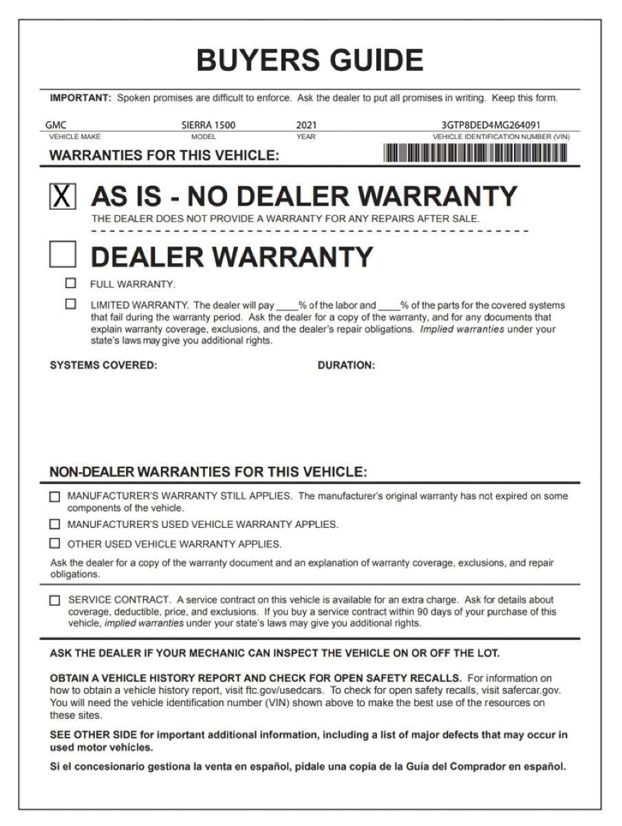 2021 GMC Sierra 1500 SLT