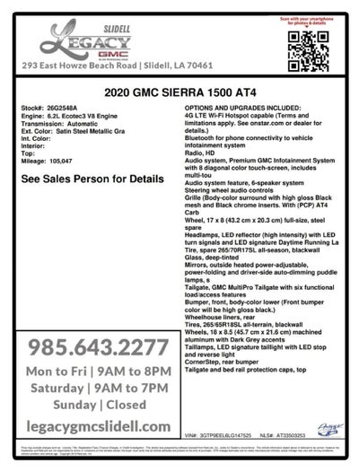 2020 GMC Sierra 1500 AT4