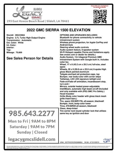 2022 GMC Sierra 1500 Elevation
