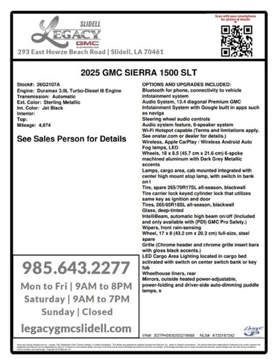 2025 GMC Sierra 1500 SLT