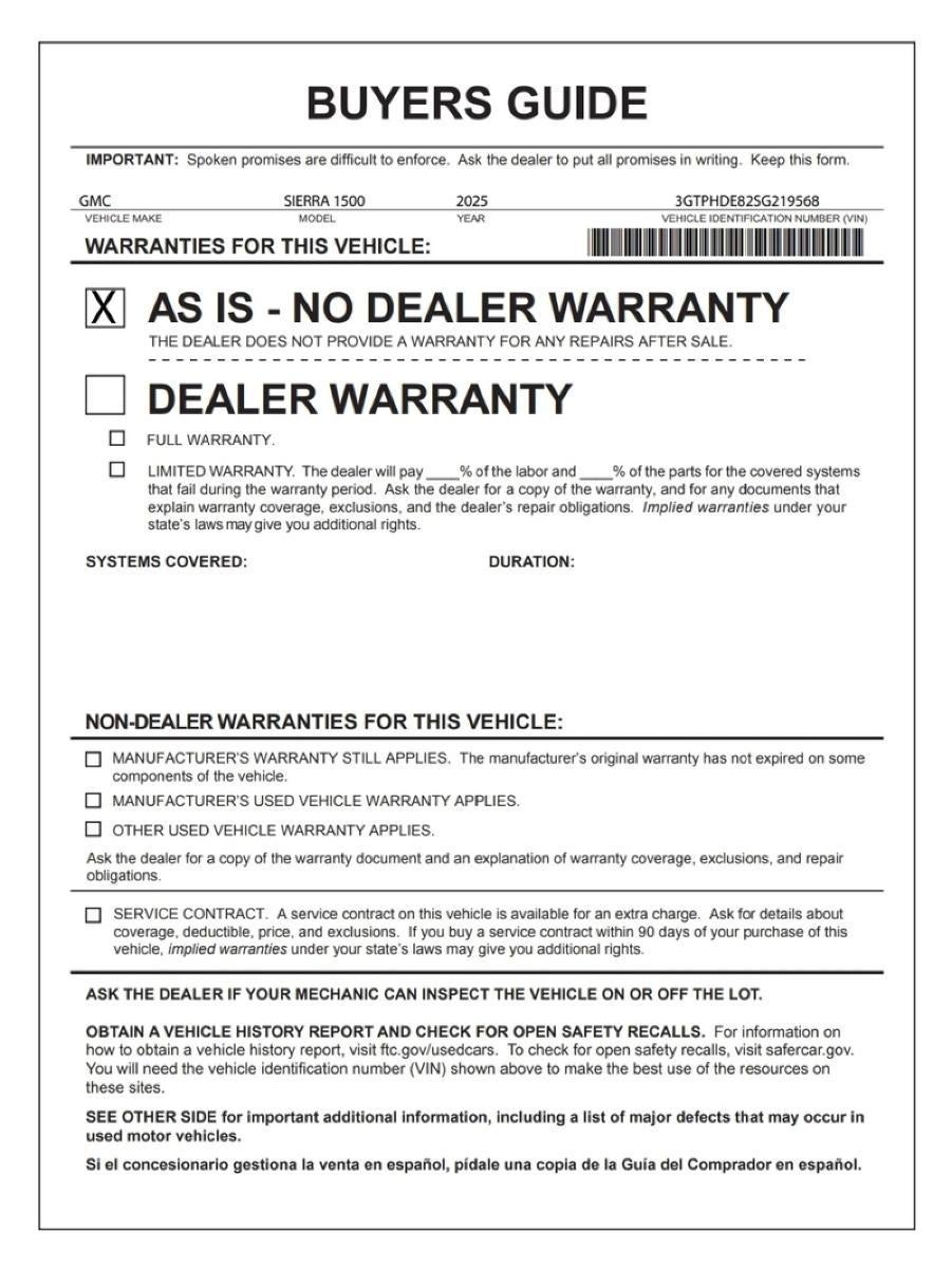 2025 GMC Sierra 1500 SLT