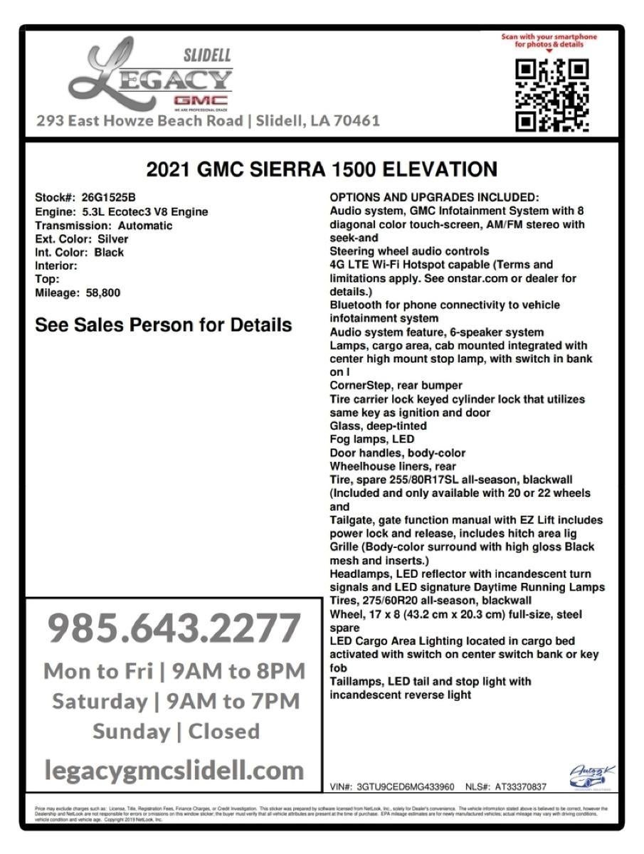 2021 GMC Sierra 1500 Elevation