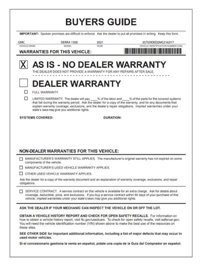 2021 GMC Sierra 1500 SLT