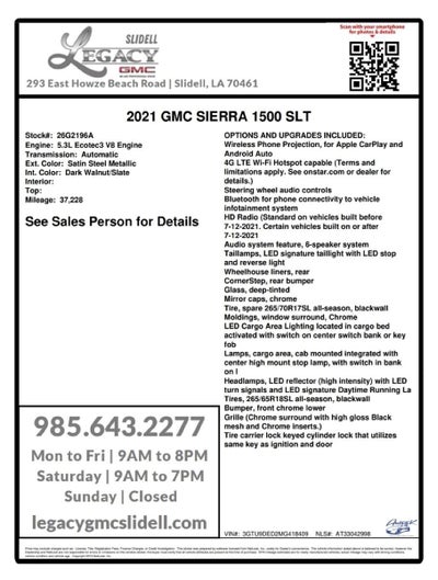 2021 GMC Sierra 1500 SLT