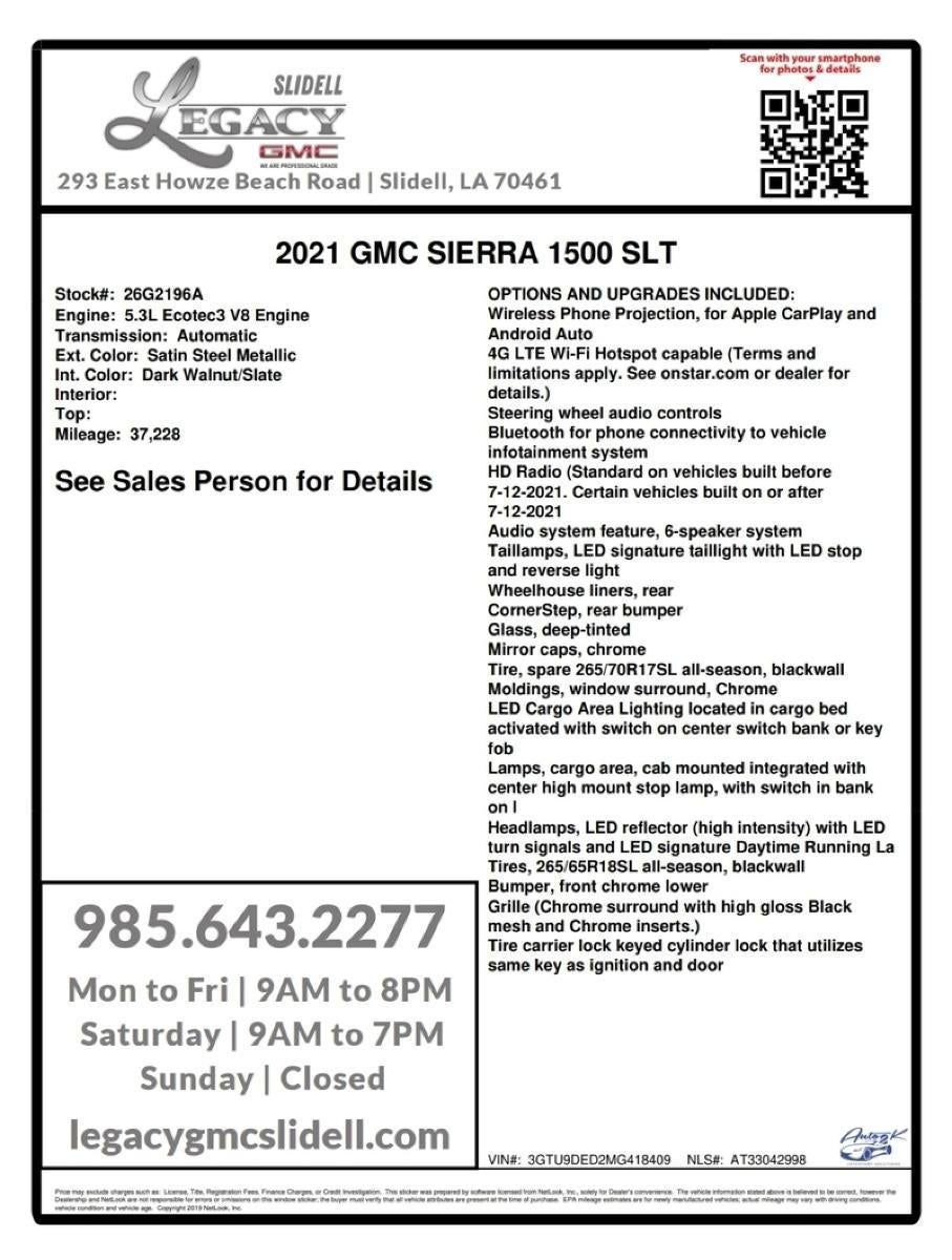 2021 GMC Sierra 1500 SLT