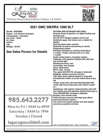 2021 GMC Sierra 1500 SLT