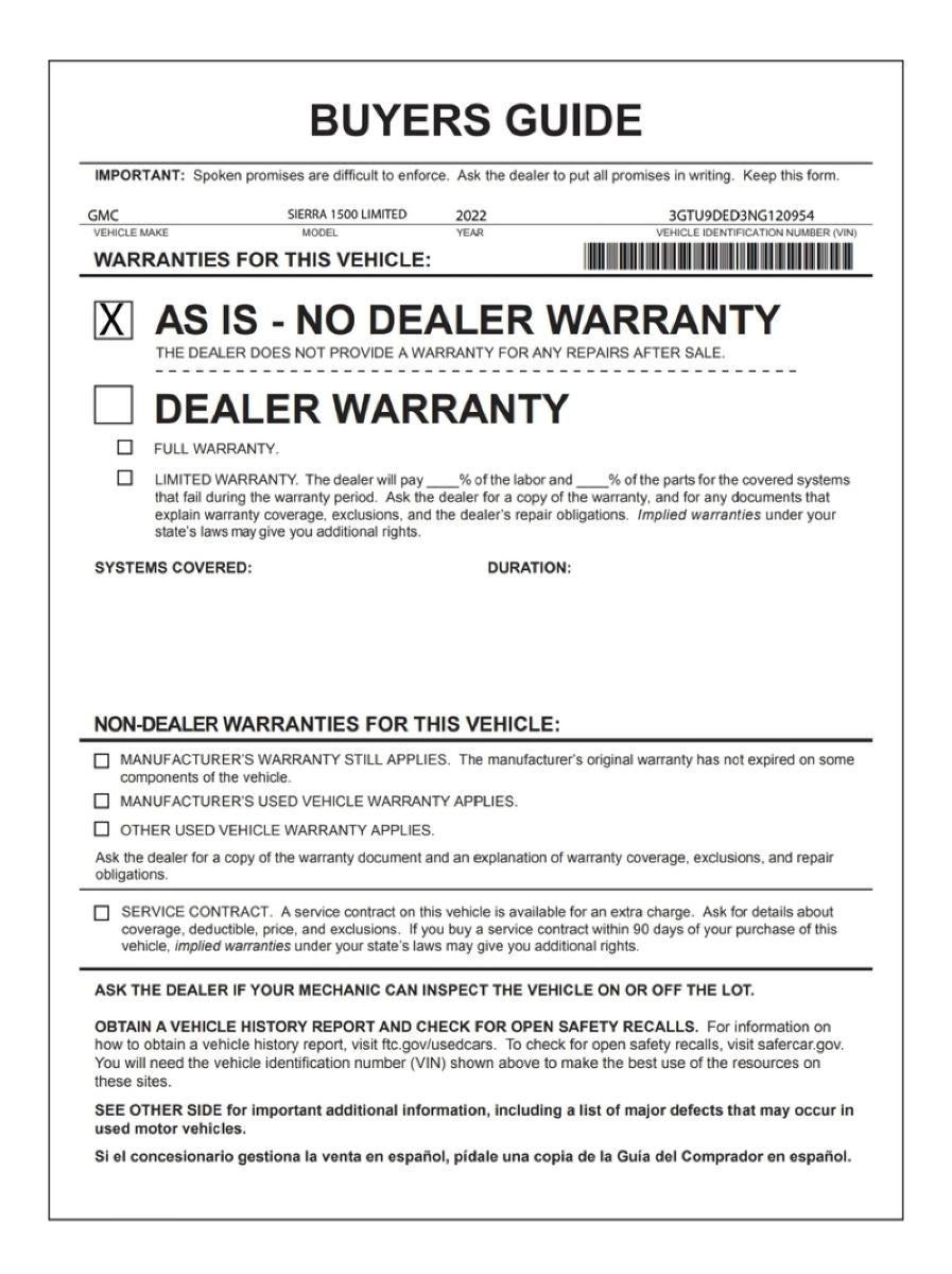 2022 GMC Sierra 1500 Limited SLT
