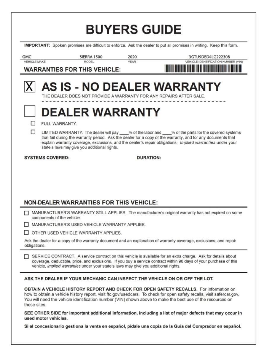 2020 GMC Sierra 1500 SLT