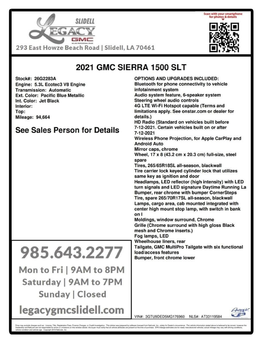 2021 GMC Sierra 1500 SLT