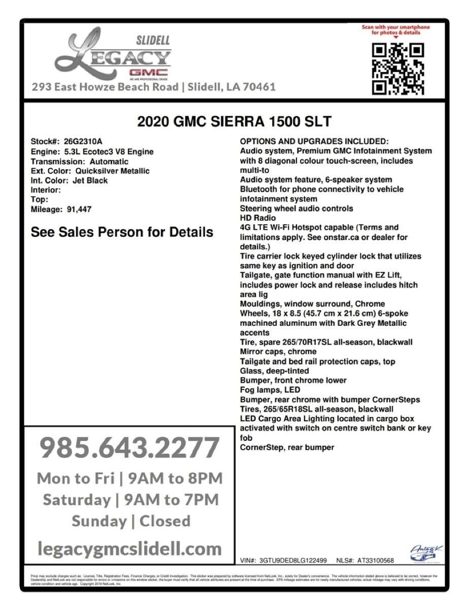 2020 GMC Sierra 1500 SLT