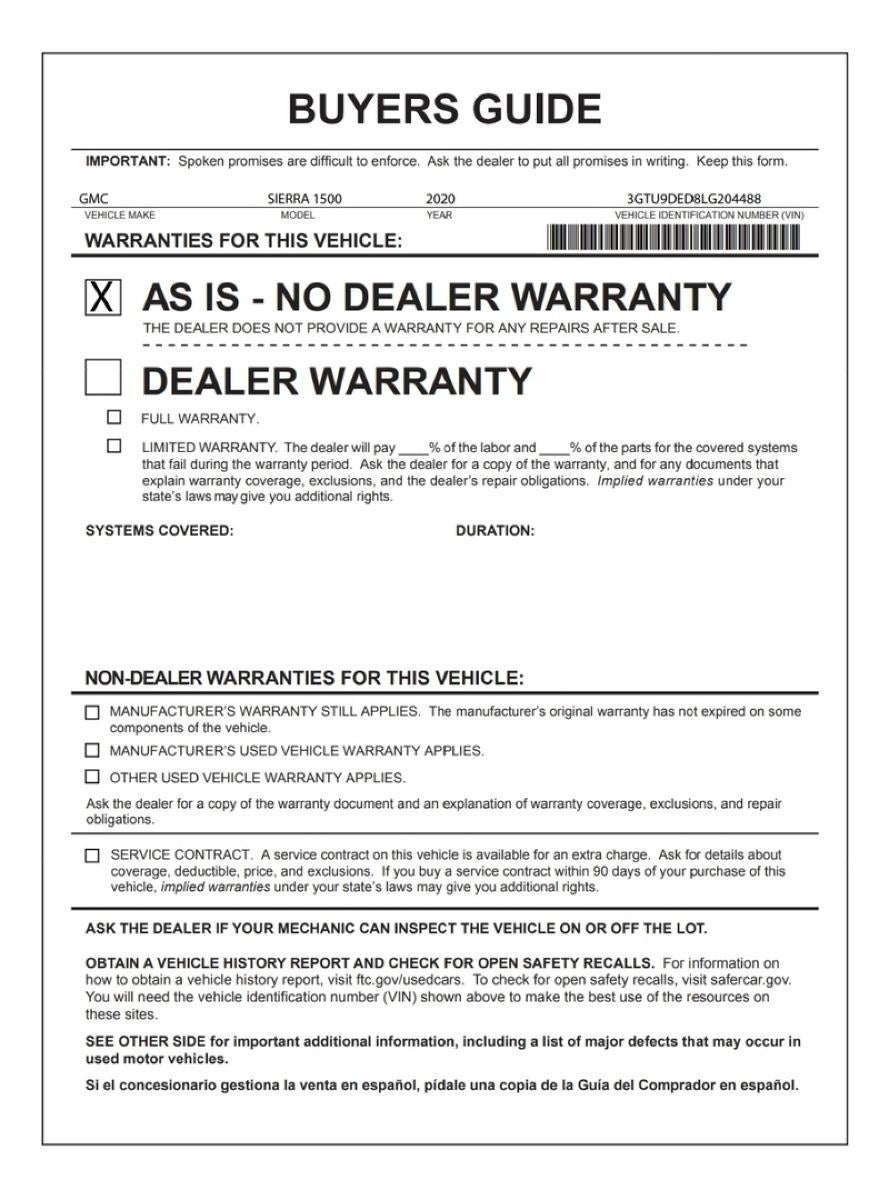 2020 GMC Sierra 1500 SLT