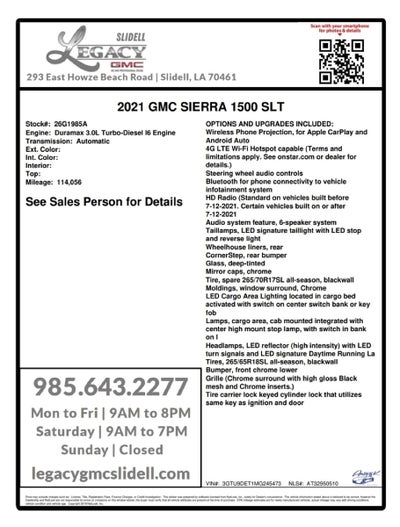 2021 GMC Sierra 1500 SLT