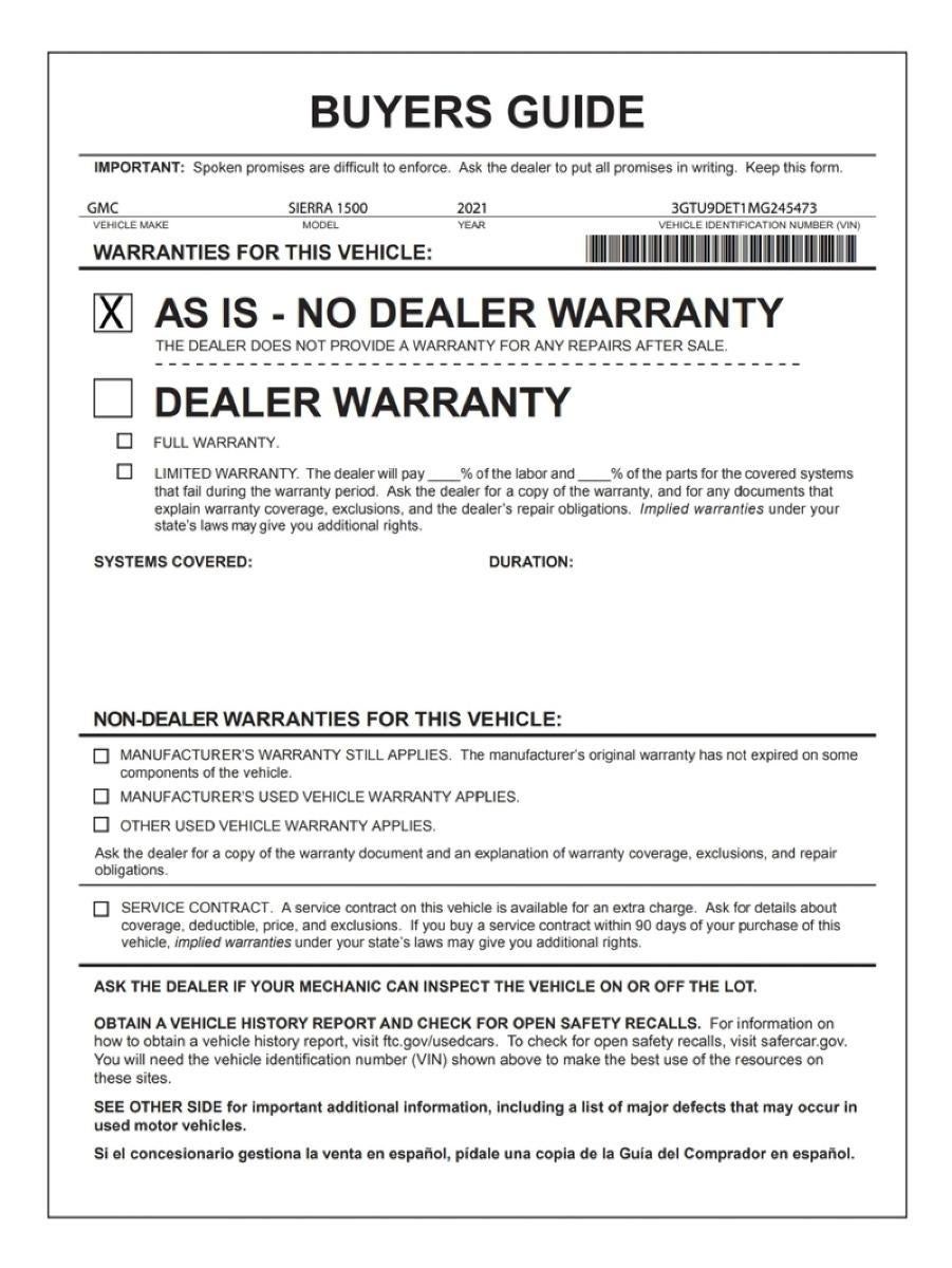 2021 GMC Sierra 1500 SLT