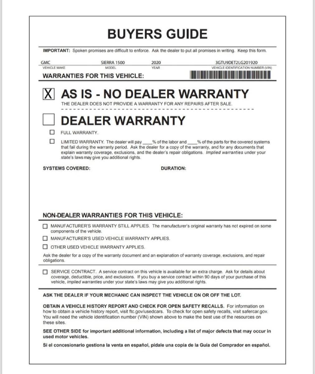 2020 GMC Sierra 1500 SLT