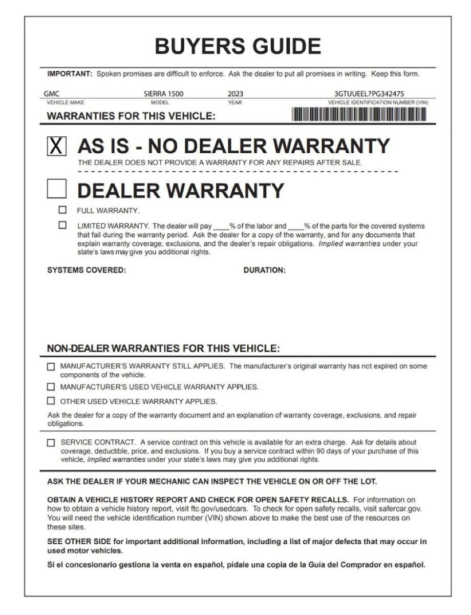 2023 GMC Sierra 1500 AT4