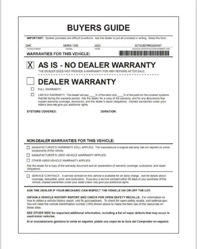 2022 GMC Sierra 1500 AT4