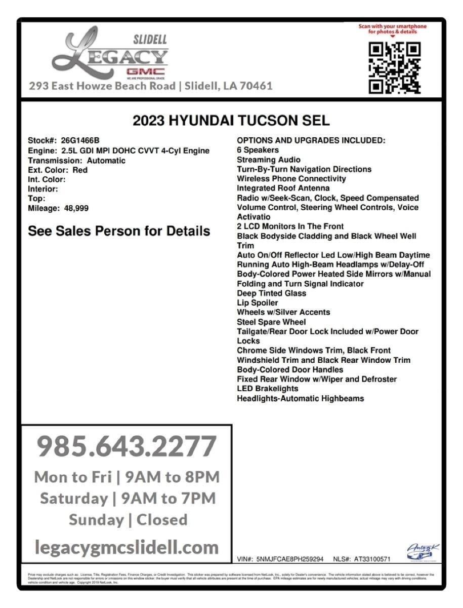 2023 Hyundai Tucson SEL