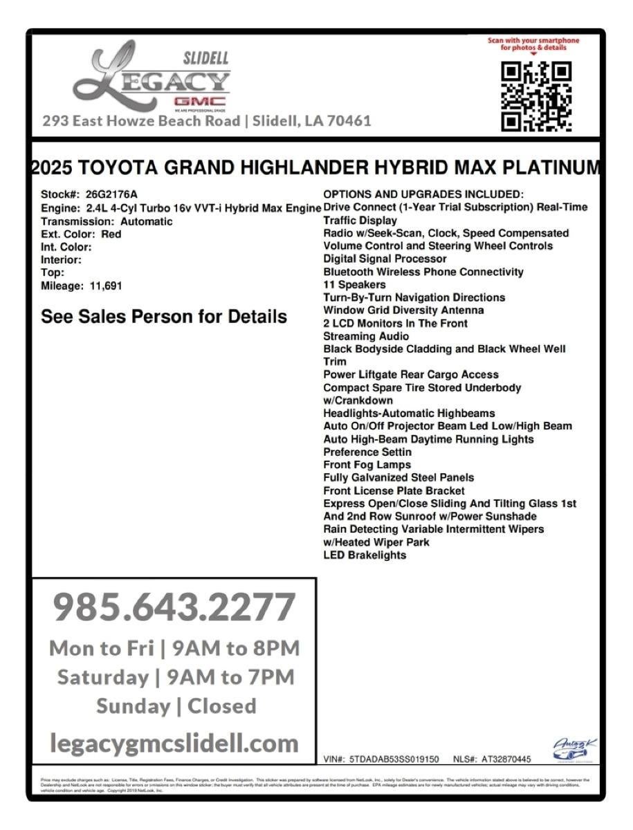 2025 Toyota Grand Highlander Hybrid MAX Limited