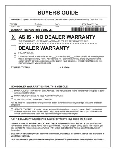 2025 Toyota Tundra 4WD Limited