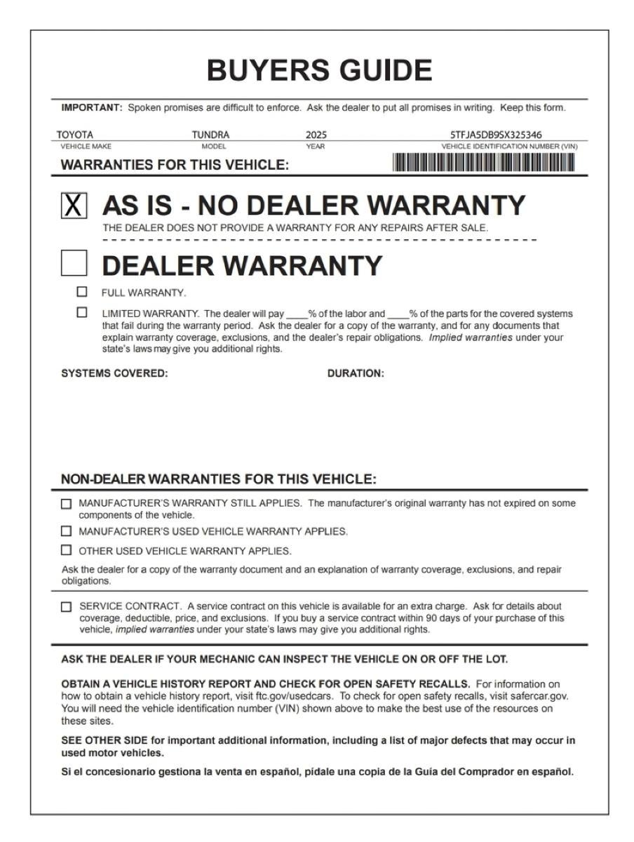 2025 Toyota Tundra 4WD Limited