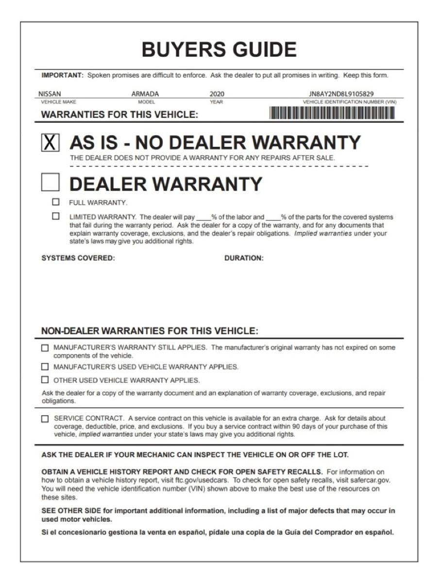 2020 Nissan Armada SL