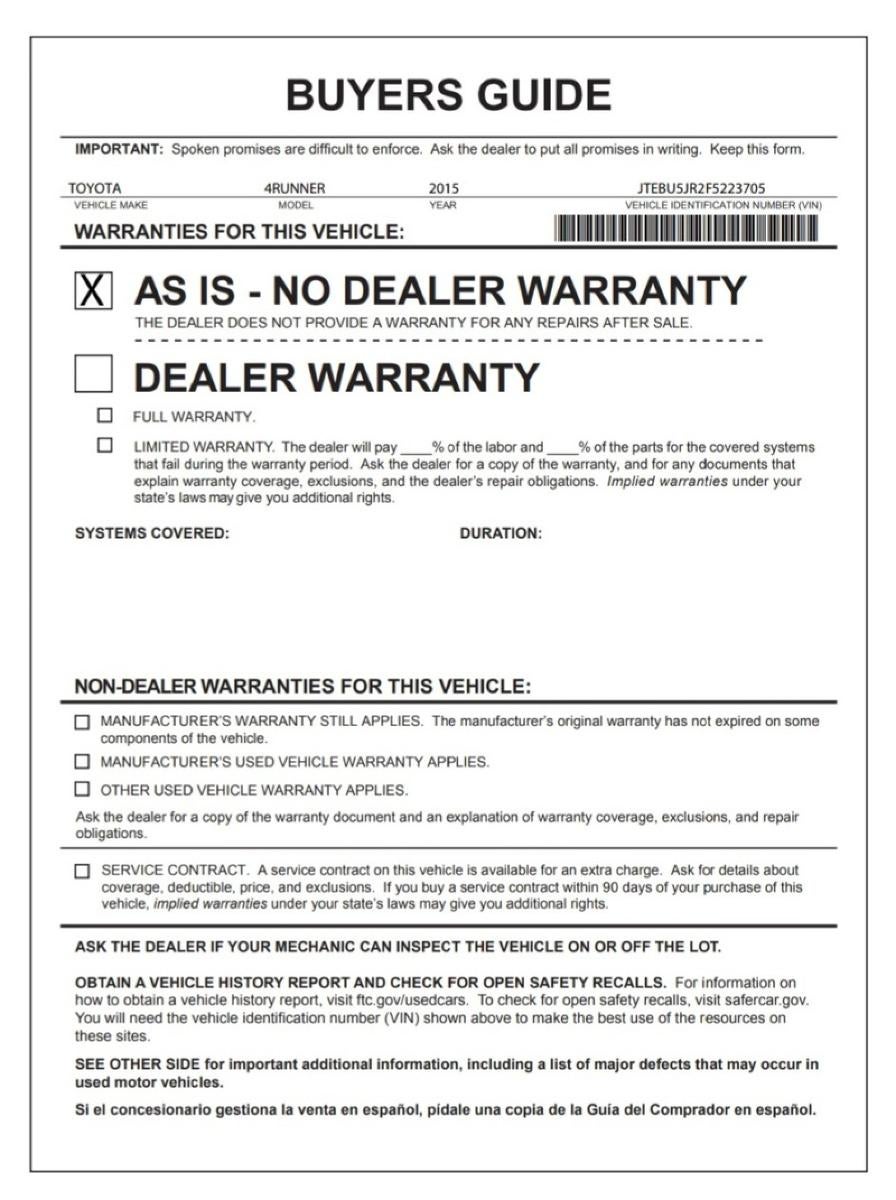 2015 Toyota 4Runner Limited