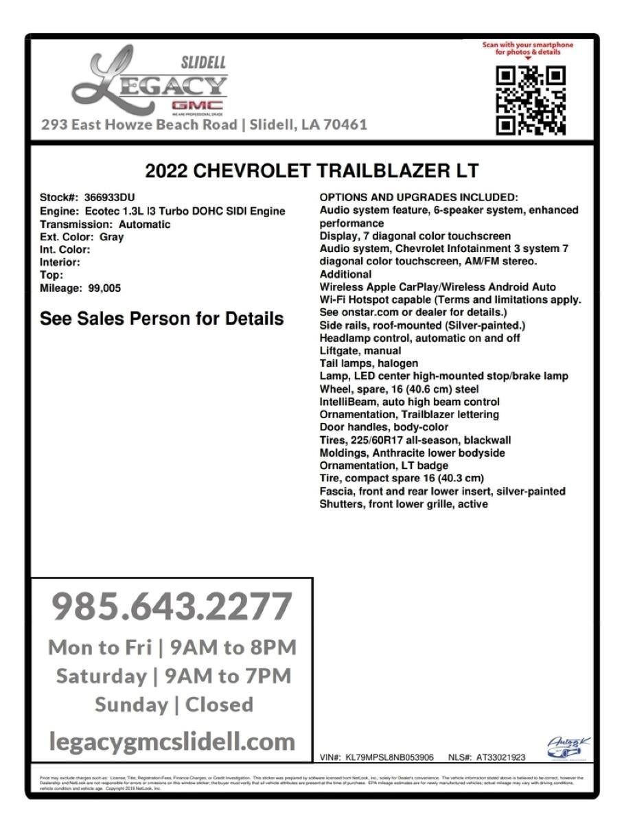 2022 Chevrolet Trailblazer LT