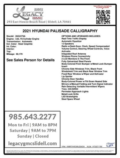 2021 Hyundai Palisade Calligraphy