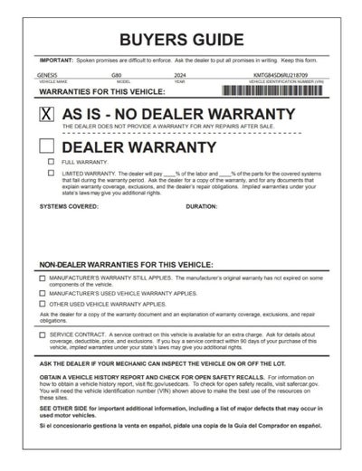 2024 Genesis G80 3.5T Sport