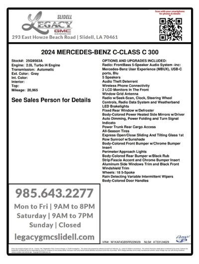 2024 Mercedes-Benz C-Class C 300