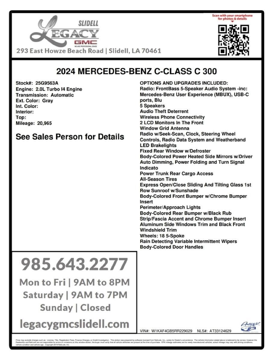 2024 Mercedes-Benz C-Class C 300